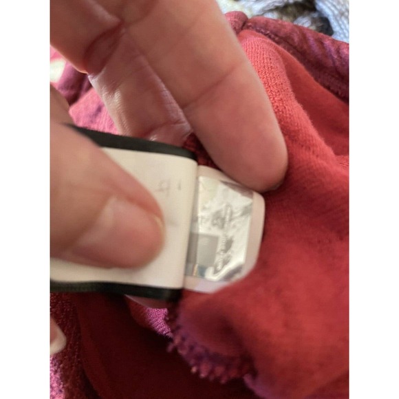 The North Face Brick Red Quilted Fleece Hoodie Jacket Pullover XS EUC - Picture 15 of 16